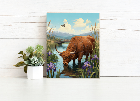 River Cow Retreat – Paint by Numbers Kit