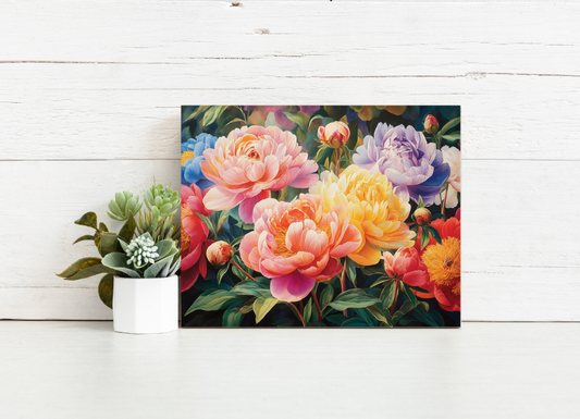 Soft Peony Bouquet - Paint by Numbers Kit