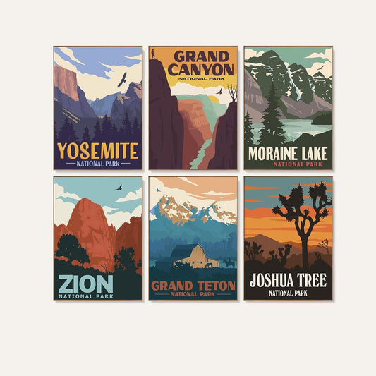 National Park Posters - 6 Piece Kit