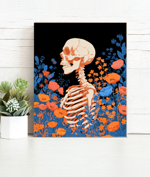 Floral Skeleton Bloom – Paint by Numbers Kit