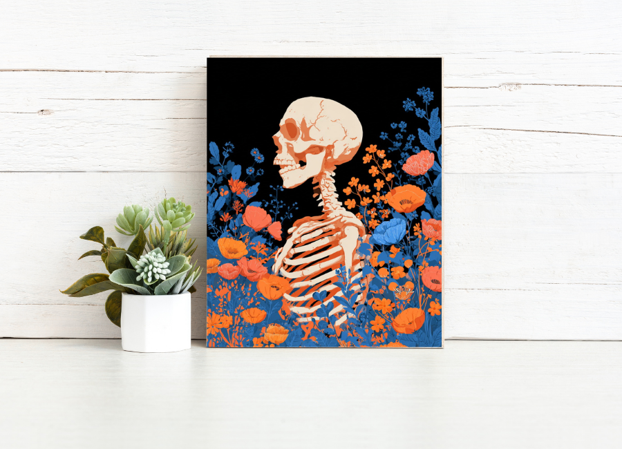 Floral Skeleton Bloom – Paint by Numbers Kit