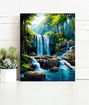 Forest Cascade – Paint by Numbers Kit