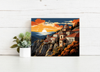 Cliffside Sunset Haven – Paint by Numbers Kit