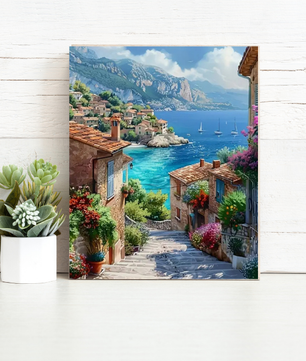 Coastal Village Steps - Paint by Numbers Kit