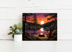 Lakeside Sunset Retreat – Paint by Numbers Kit