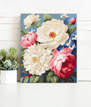 Peony Garden Blooms - Paint by Numbers Kit