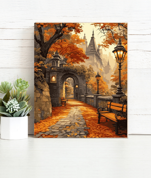 Autumn Castle Walk - Paint by Numbers Kit