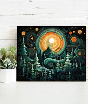 Enchanted Forest Night – Paint by Numbers Kit