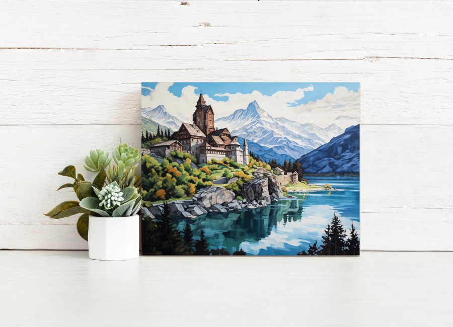 Alpine Lake Escape – Paint by Numbers Kit