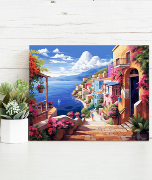 Coastal Bloom Escape – Paint by Numbers Kit