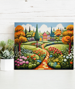 Whimsical Garden Path – Paint by Numbers Kit