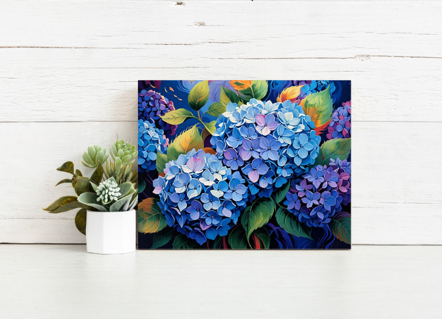 Midnight Hydrangeas – Paint by Numbers Kit