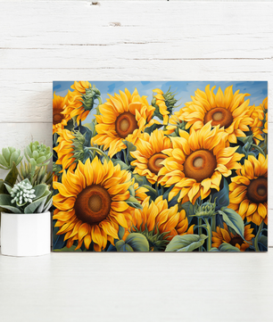 Golden Sunflower Bloom – Paint by Numbers Kit
