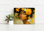 Golden Bloom Muse – Paint by Numbers Kit