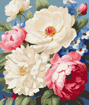 Peony Garden Blooms - Paint by Numbers Kit