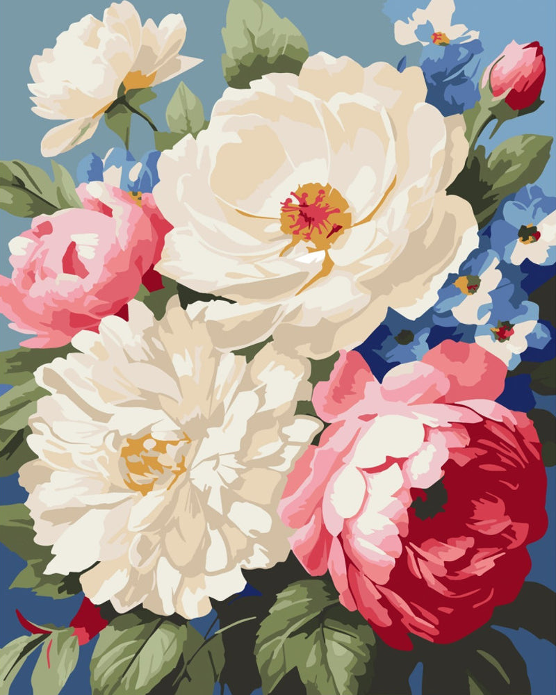 Peony Garden Blooms - Paint by Numbers Kit