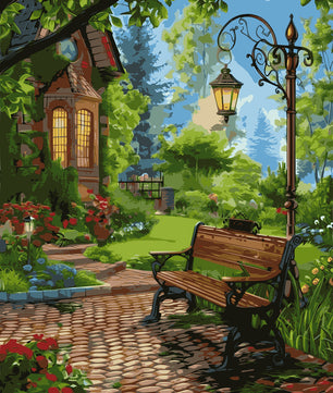 Garden Cottage Path - Paint by Numbers Kit