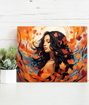 Golden Flow Muse – Paint by Numbers Kit