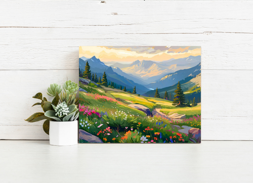 Alpine Meadow Glow – Paint by Numbers Kit