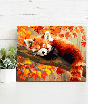 Sleeping Red Panda – Paint by Numbers Kit