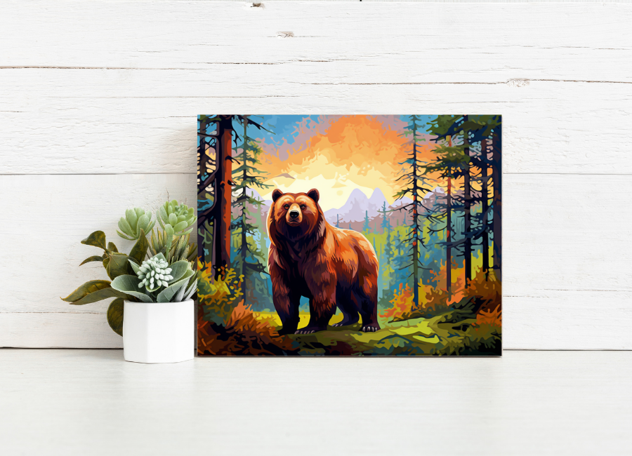 Wild Bear – Paint by Numbers Kit