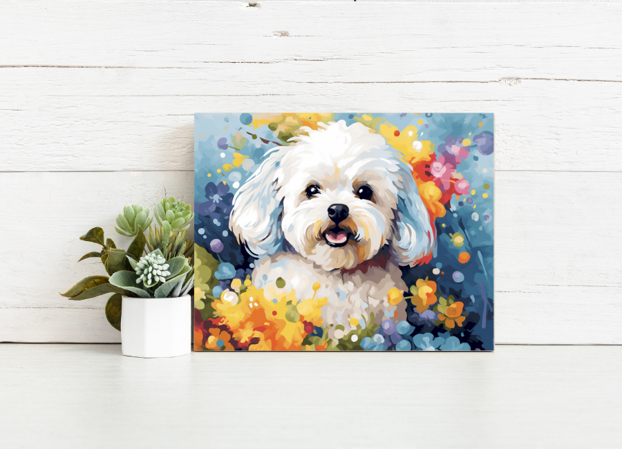 Bichon in Bloom – Paint by Numbers Kit
