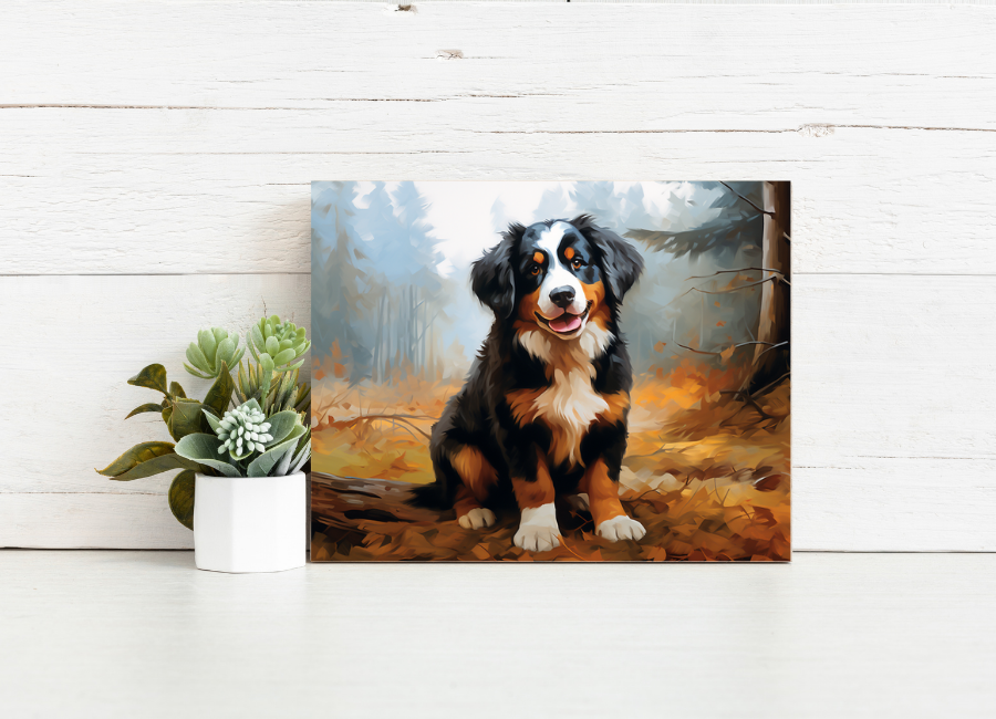 Autumn Trail Pup – Paint by Numbers Kit