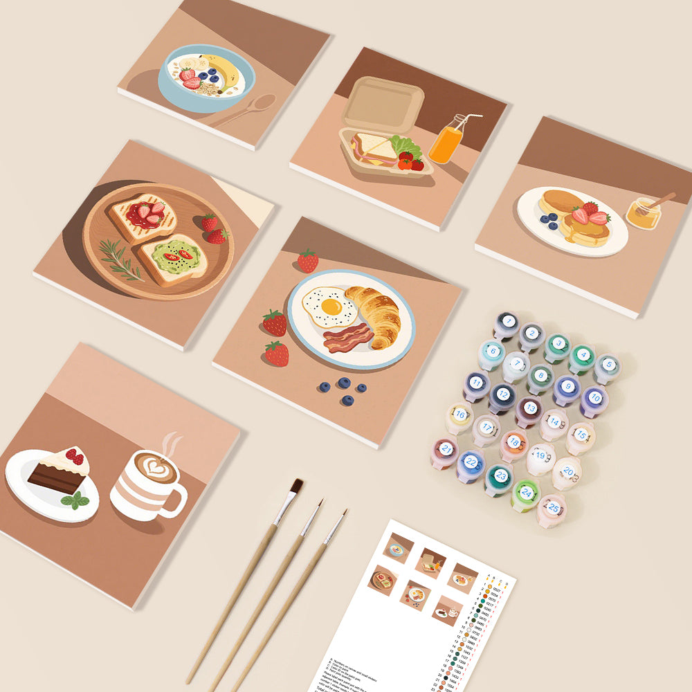 Café Date Paint Set 6 Piece Kit