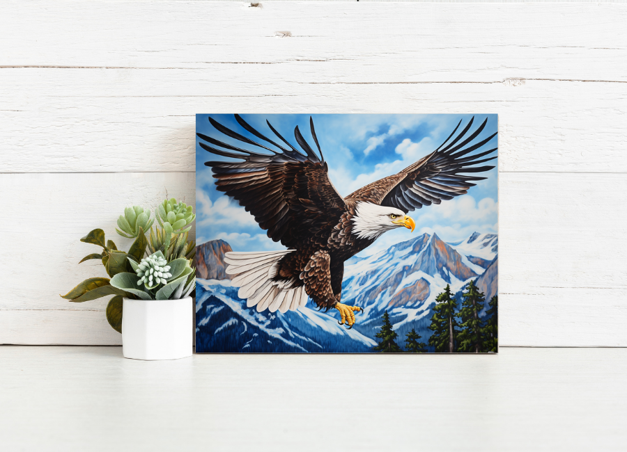 Soaring Bald Eagle – Paint by Numbers Kit