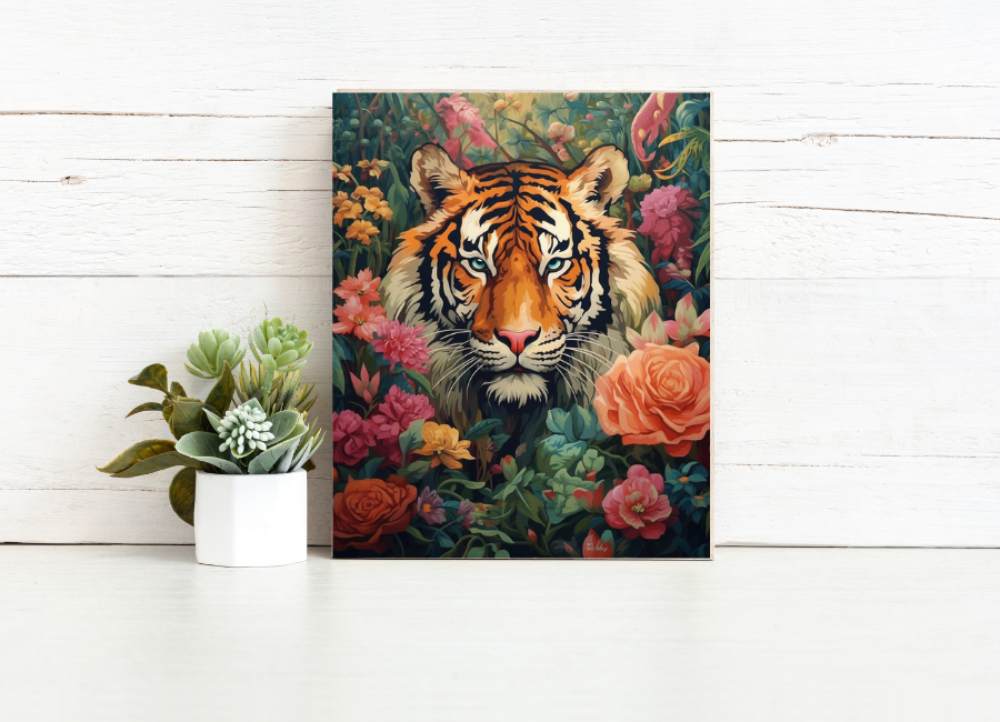 Tiger Garden – Paint by Numbers Kit