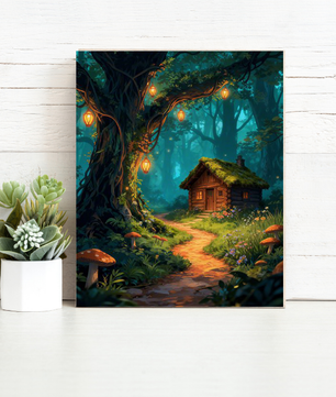 Enchanted Forest Cabin – Paint by Numbers Kit