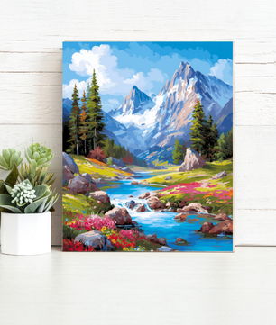 Alpine River Escape – Paint by Numbers Kit