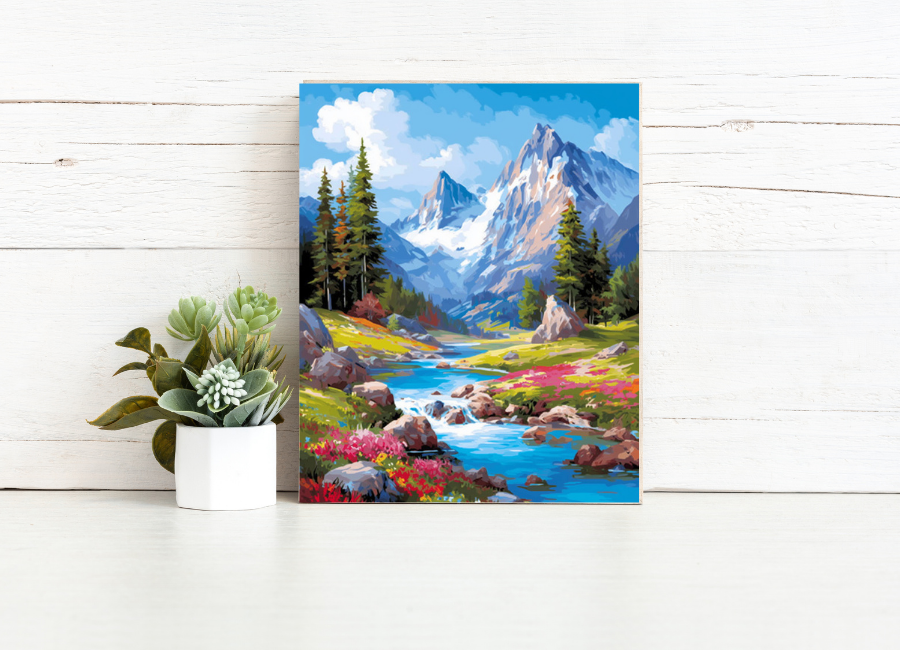 Alpine River Escape – Paint by Numbers Kit