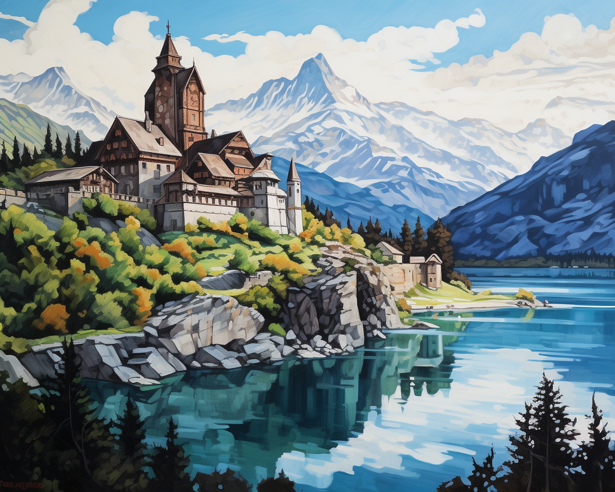 Alpine Lake Escape – Paint by Numbers Kit