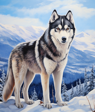 Arctic Husky Watch – Paint by Numbers Kit