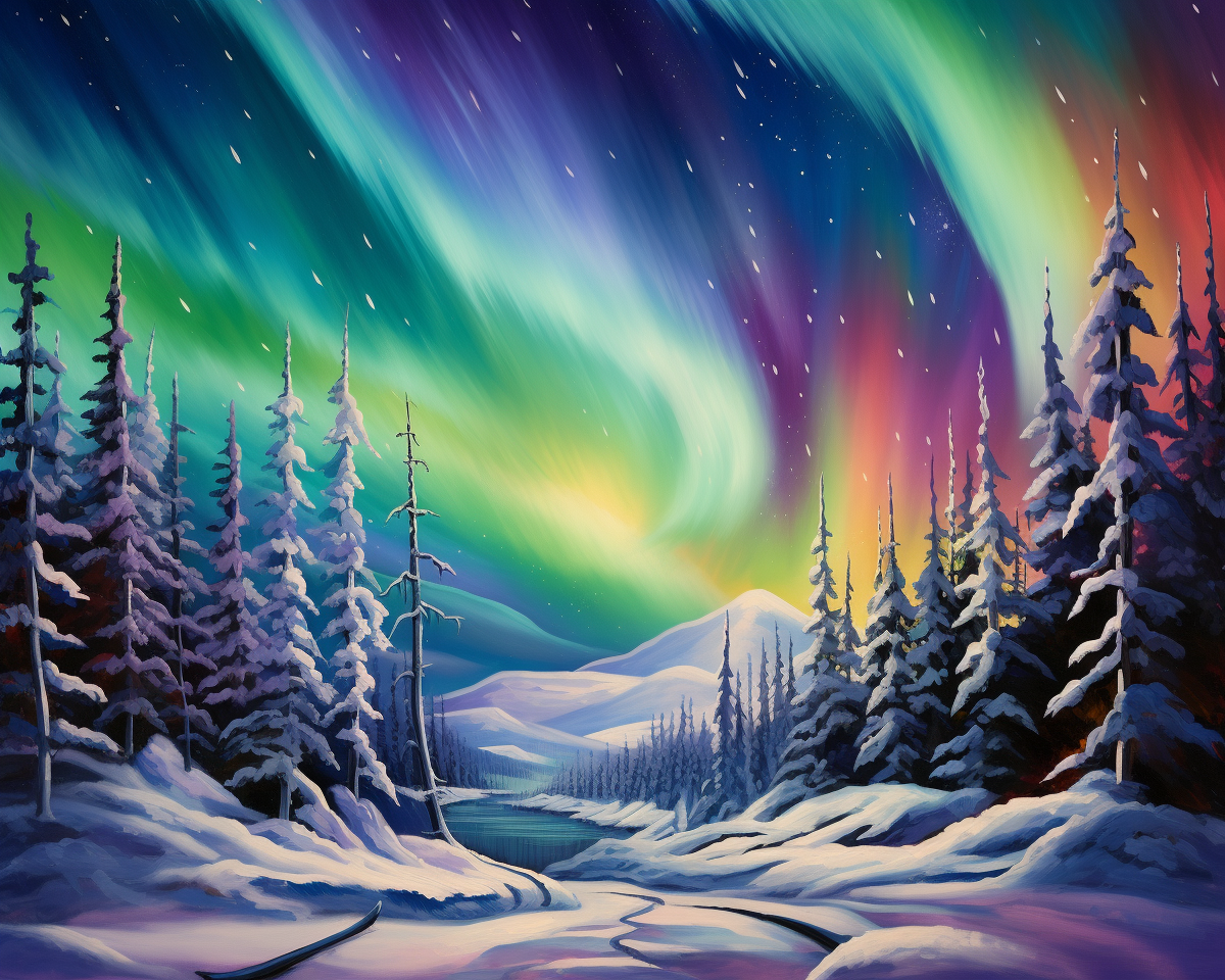 Northern Lights Escape – Paint by Numbers Kit