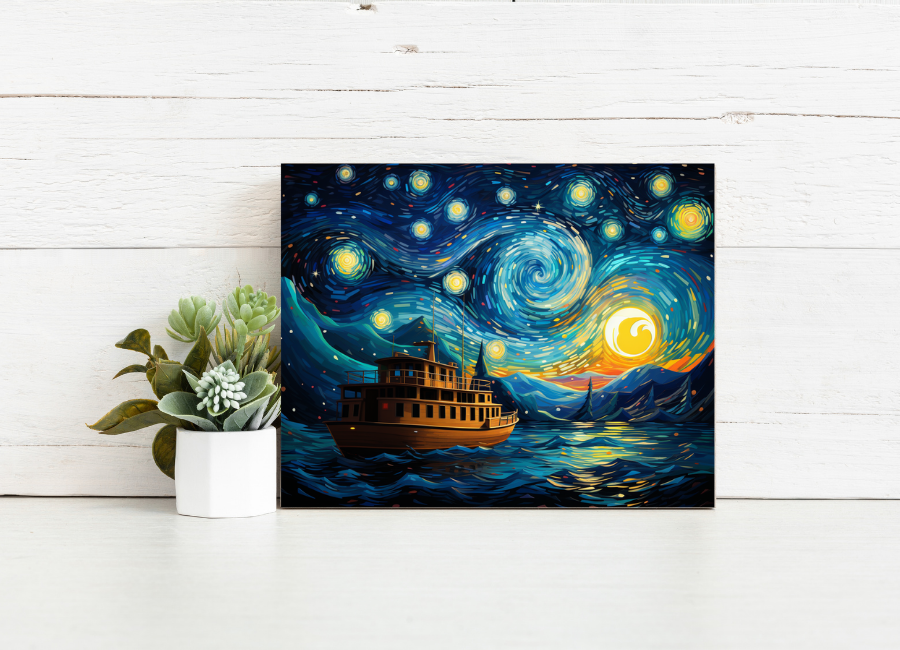 Starry Night Voyage – Paint by Numbers Kit
