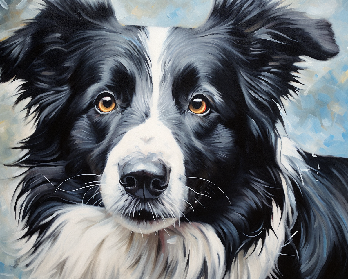 Border Collie Gaze – Paint by Numbers Kit