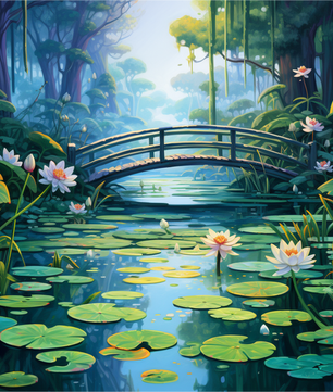Lily Pond Escape – Paint by Numbers Kit