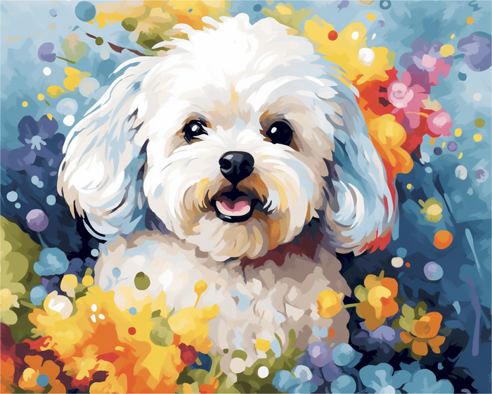 Bichon in Bloom – Paint by Numbers Kit