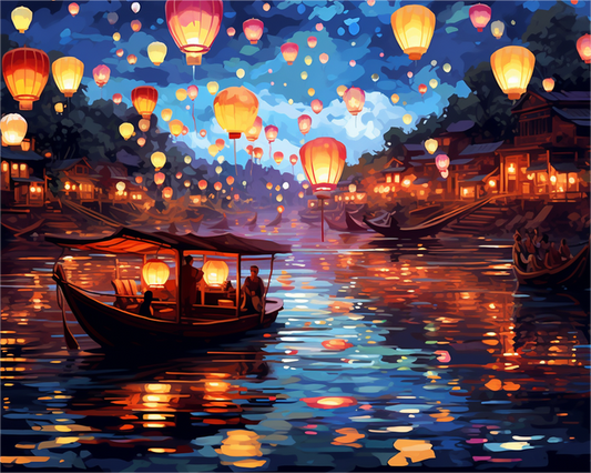 Lantern Festival Nights – Paint by Numbers Kit