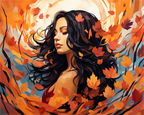 Golden Flow Muse – Paint by Numbers Kit