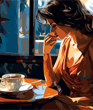 Cafe Morning Moment - Paint by Numbers Kit