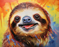 Happy Sloth Portrait – Paint by Numbers Kit
