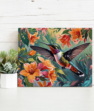 Hummingbird Bloom – Paint by Numbers Kit