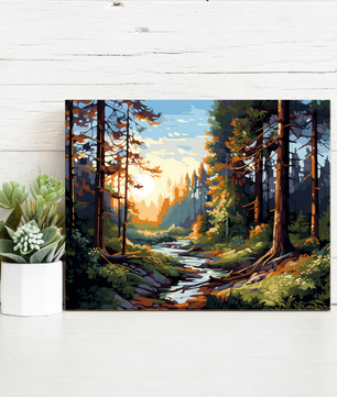 Enchanted Forest Stream - Paint by Numbers Kit