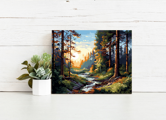 Enchanted Forest Stream - Paint by Numbers Kit