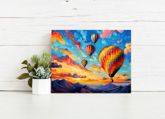 Colourful Hot Air Balloons - Paint by Numbers Kit
