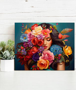 Floral Beauty Portrait - Paint by Numbers Kit