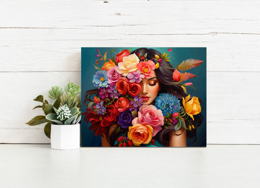 Floral Beauty Portrait - Paint by Numbers Kit